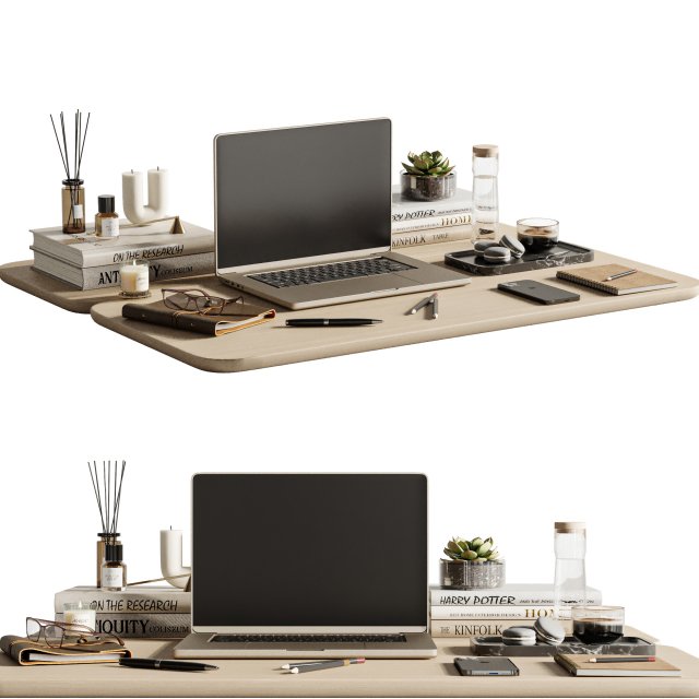 Decorative set Model 3D .c4d .max .obj .3ds .fbx .stl .blend 