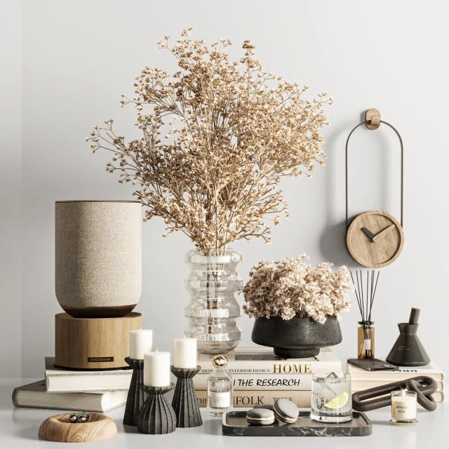 장식 세트 3D 모델 .c4d .max .obj .3ds .fbx .stl .blend 