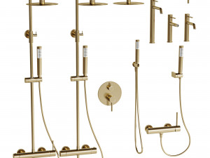 Bathroom Faucet Set 3D Модель