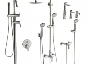 Bathroom Faucet Set 3D Model