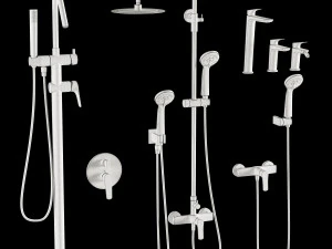 Bathroom Faucet Set 3D Model