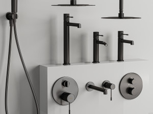 Bathroom Faucet Set 3D Model