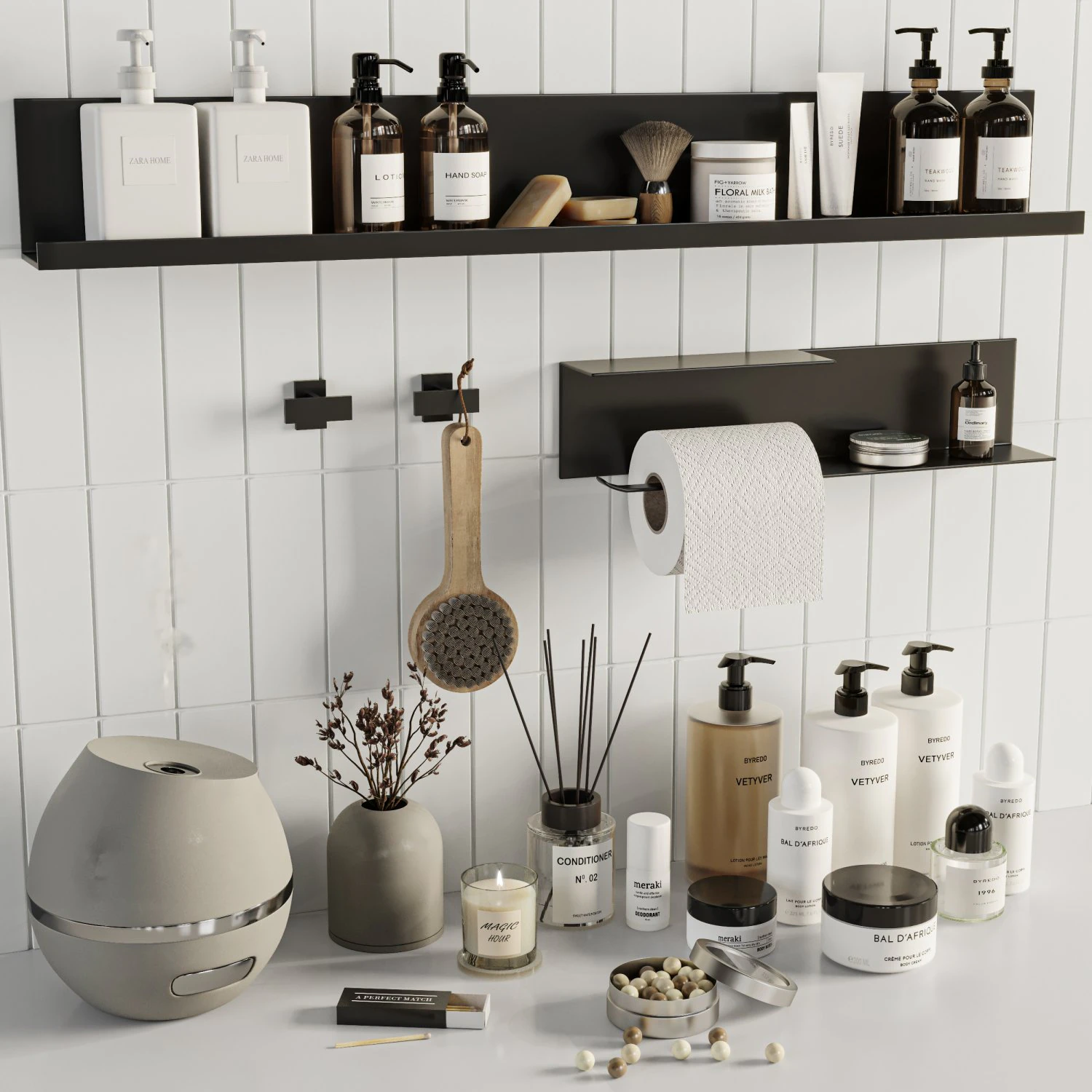 Aksesoris kamar mandi Model 3D .c4d .max .obj .3ds .fbx .stl .blend 