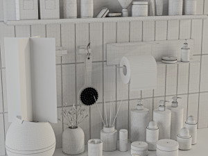 Bathroom accessories 3D-Modell