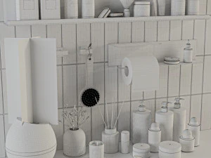 Aksesoris kamar mandi Model 3D