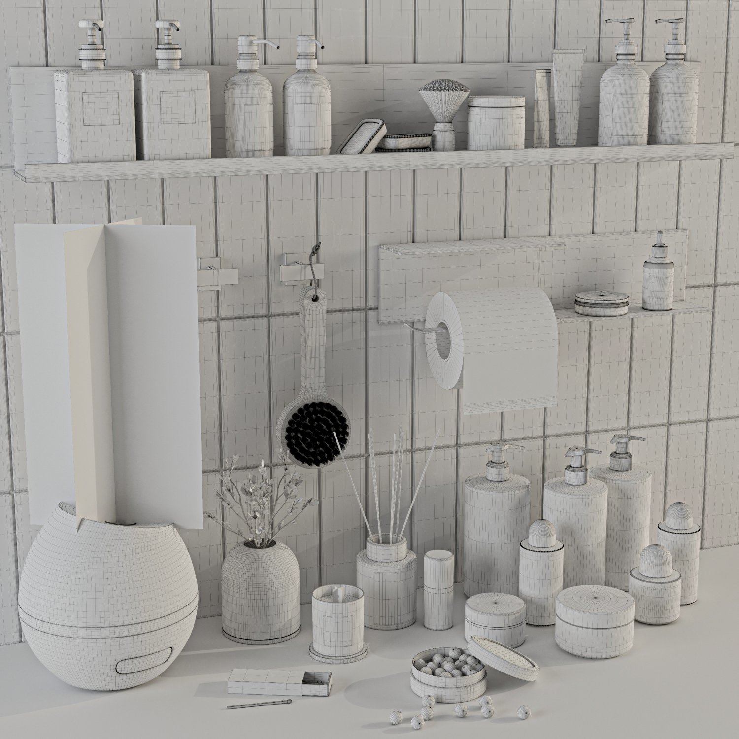bathroom accessories 3D Model in Bathroom 3DExport