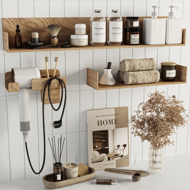 Bathroom accessories Modelo 3D .c4d .max .obj .3ds .fbx .stl .blend 