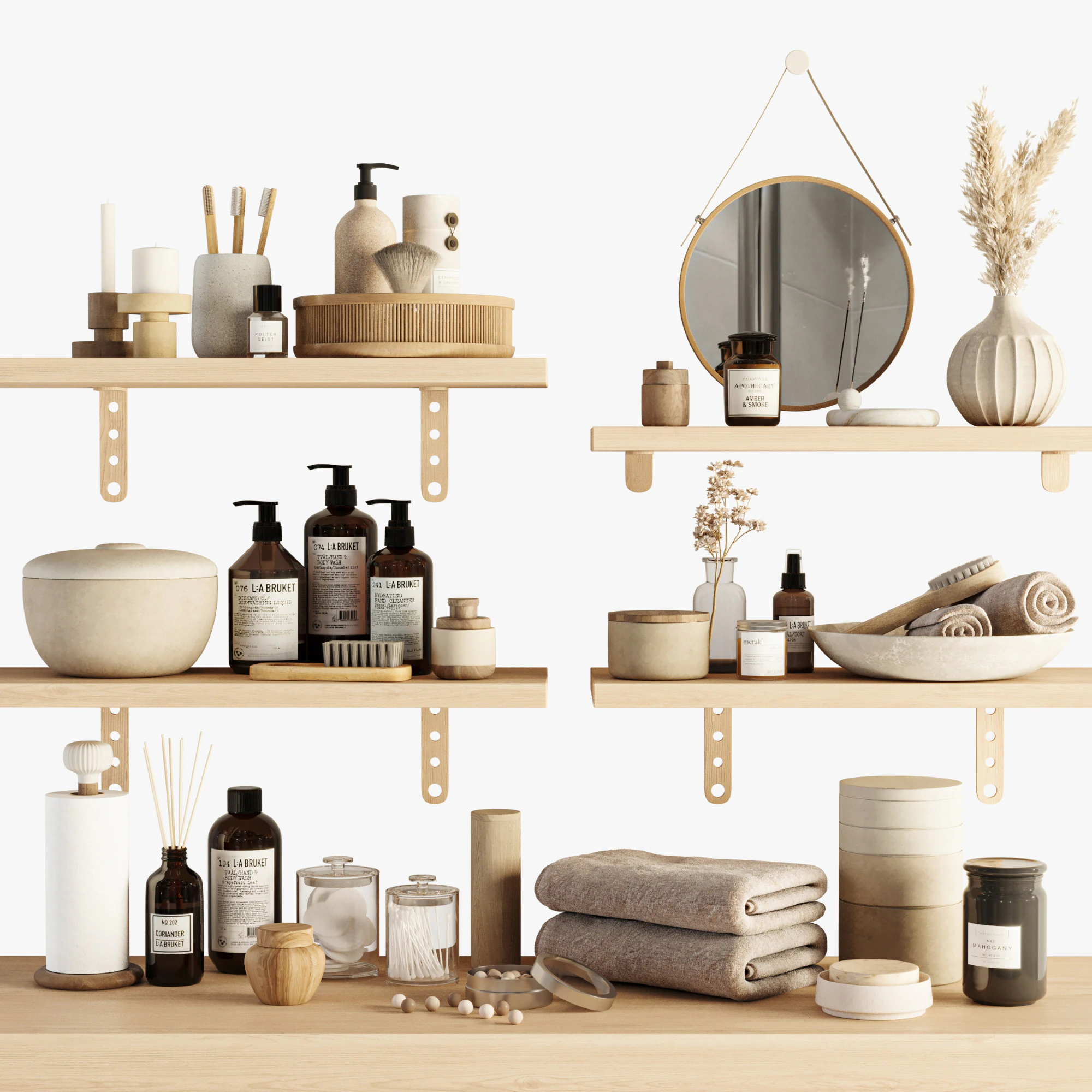 욕실 액세서리 3D 모델 .c4d .max .obj .3ds .fbx .stl .blend 