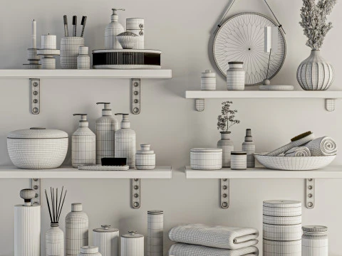 욕실 액세서리 3D 모델