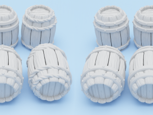 medieval barrels 3d printable pack 3d print model 3D-Druckmodell