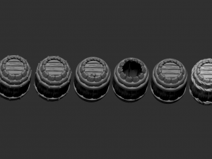 medieval barrels 3d printable pack 3d print model 3D-Druckmodell