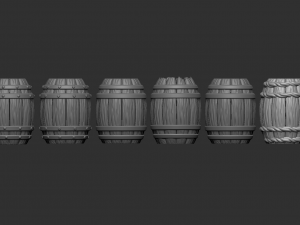 medieval barrels 3d printable pack 3d print model 3D-Druckmodell
