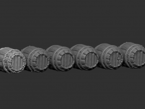 medieval barrels 3d printable pack 3d print model 3D-Druckmodell