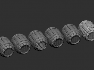medieval barrels 3d printable pack 3d print model 3D-Druckmodell