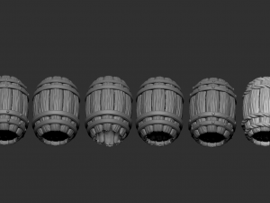 medieval barrels 3d printable pack 3d print model 3D-Druckmodell