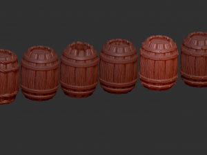 medieval barrels 3d printable pack 3d print model 3D-Druckmodell