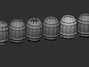 medieval barrels 3d printable pack 3d print model 3D-Druckmodell