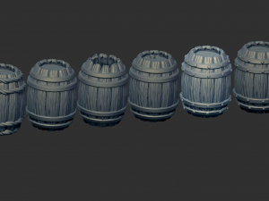 medieval barrels 3d printable pack 3d print model 3D-Druckmodell