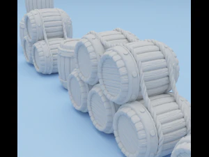 Barris medievais pacote para impress&atilde;o 3D modelo de impress&atilde;o 3D Modelo de Impressão 3D