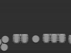 medieval barrels 3d printable pack 3d print model Modèles 3D en vedette