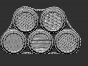 medieval barrels 3d printable pack 3d print model Modèles 3D en vedette