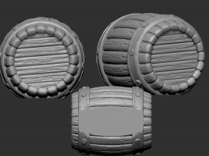 medieval barrels 3d printable pack 3d print model Modèles 3D en vedette