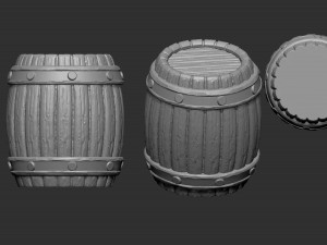 medieval barrels 3d printable pack 3d print model Modèles 3D en vedette