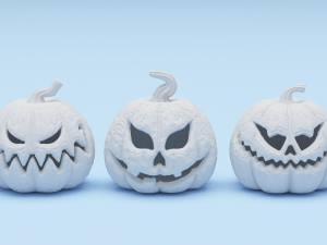 5 pumpkins 3d printable pack 3D Print Model