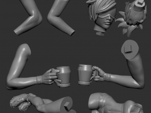 tracer overwatch figurine 3d print model Modèles 3D en vedette