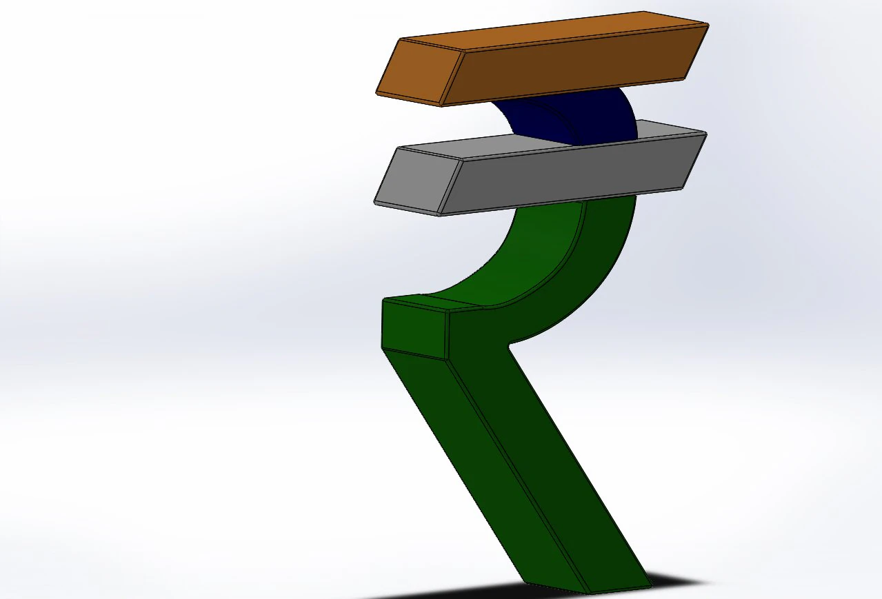 rupee logo monetary symbol 3D Model .c4d .max .obj .3ds .fbx .stl .blend 