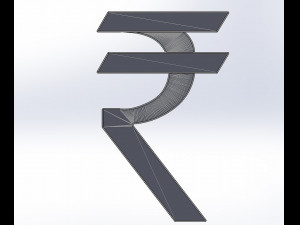 rupee logo monetary symbol 3D Model