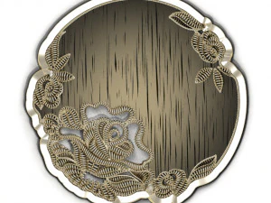 zweifarbige Seide und Spitze 3D Druckmodell