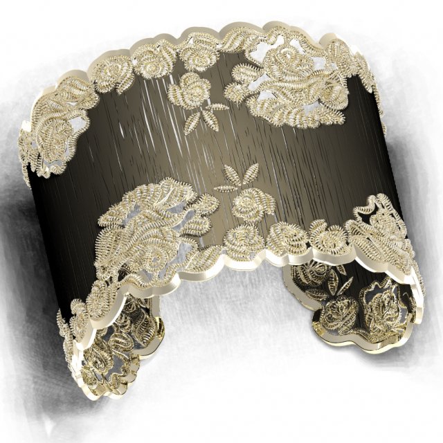 bicolor silk and lace 3D Принт Модель .c4d .max .obj .3ds .fbx .stl .blend 
