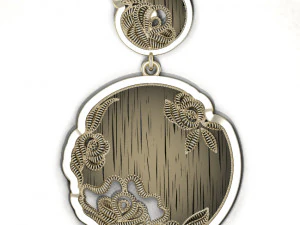 zweifarbige Seide und Spitze 3D Druckmodell