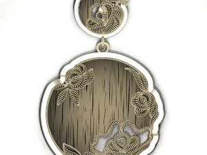 双色丝绸和蕾丝 3D 打印模型