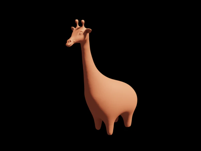 girafa Modelo de Impressão 3D .c4d .max .obj .3ds .fbx .stl .blend 