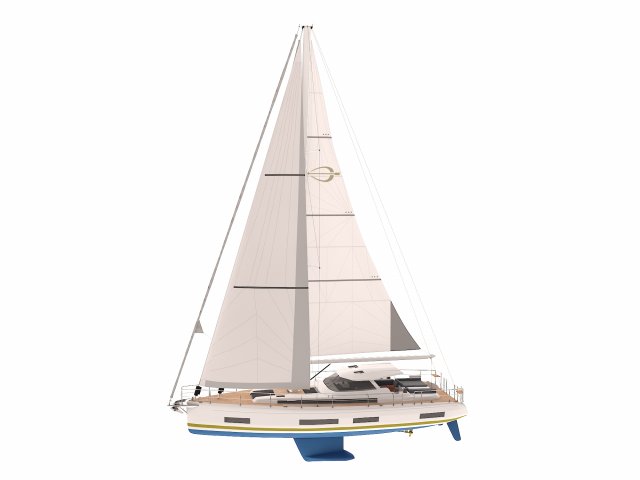 sailing yacht amel 50 3D Model .c4d .max .obj .3ds .fbx .stl .blend 