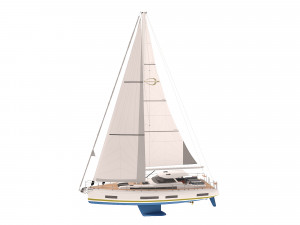 sailing yacht amel 50 3D Models