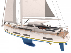 sailing yacht amel 50 3D Model