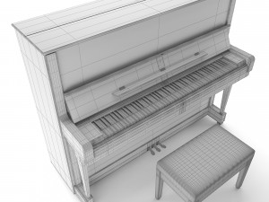 piano steinway and sons v-125 Modelo 3D