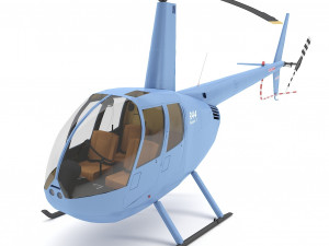 helicopter robinson r44 3D Модель