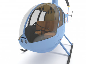 helicopter robinson r44 3D Модель