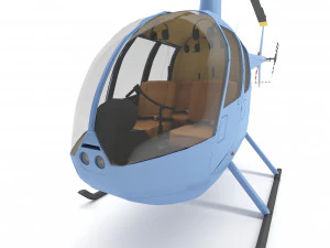 helicopter robinson r44 3D Model
