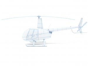 helicopter robinson r44 3D Модель