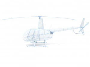 helicopter robinson r44 3D Model