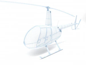 helicopter robinson r44 3D Model