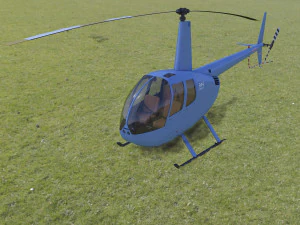 helicopter robinson r44 3D Model