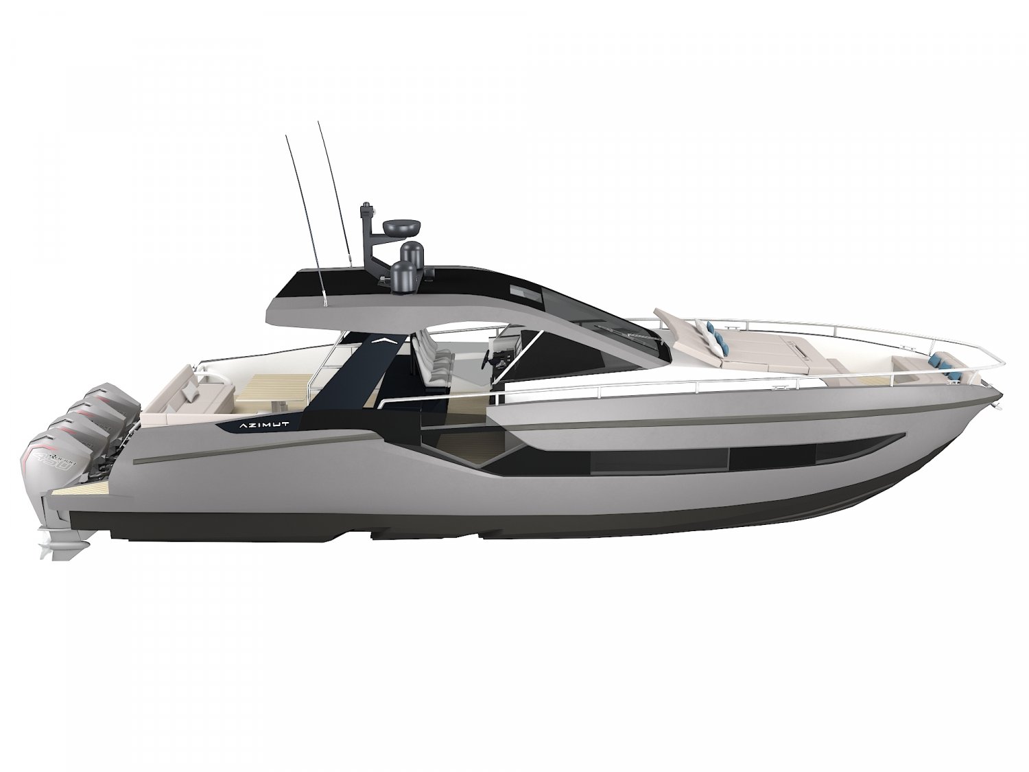 Motor Yacht Azimut Verve 47 3D Модель In Скоростные Катера 3DExport