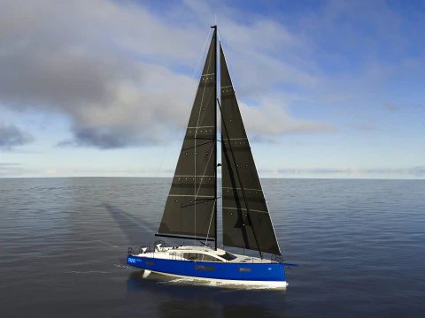 Вітрильна яхта 1380 рм 3D Модель