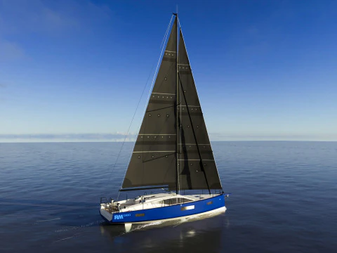 Вітрильна яхта 1380 рм 3D Модель